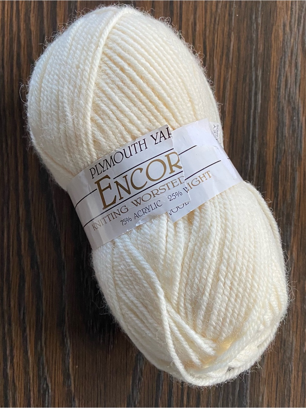 Encore Worsted Yarn - Cream 0256